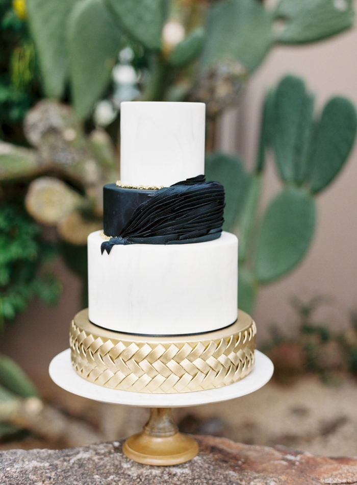 gâteau de mariage 2019 noir