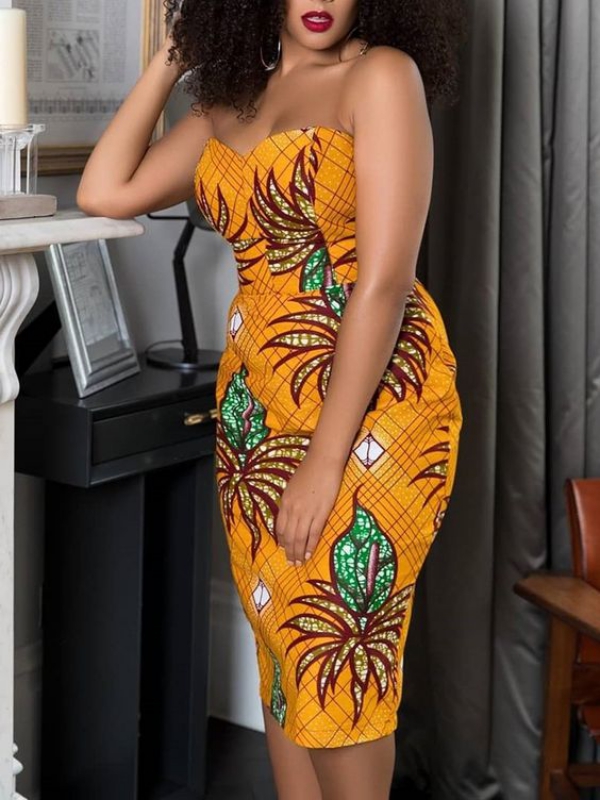 mode africaine femme 2019 couleur ocre