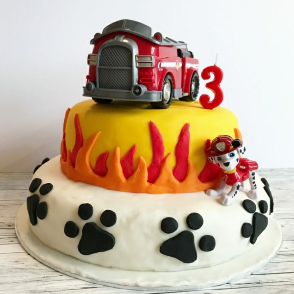 Gâteau Pat Patrouille - recettes et 50 idées de design gâteau anniversaire paw patrol chien pompier