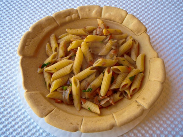 pasta assiette mangeable vaisselle comestible idée