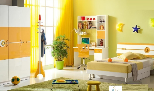 aménager appartement 45m2 en jaune citron