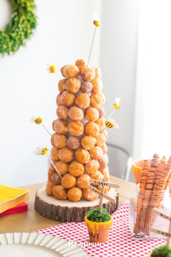 gâteau nid d'abeille au chocolat beignets