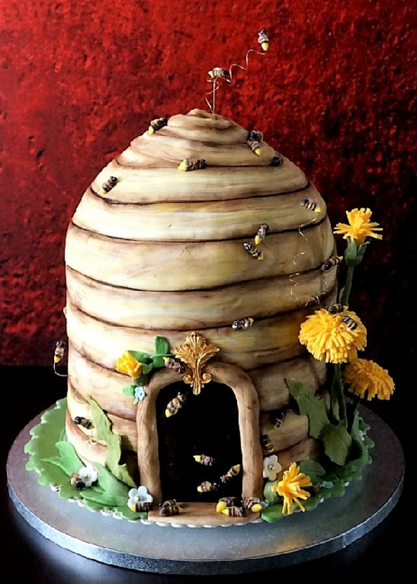 gâteau nid d'abeille glaçage crème beurrée
