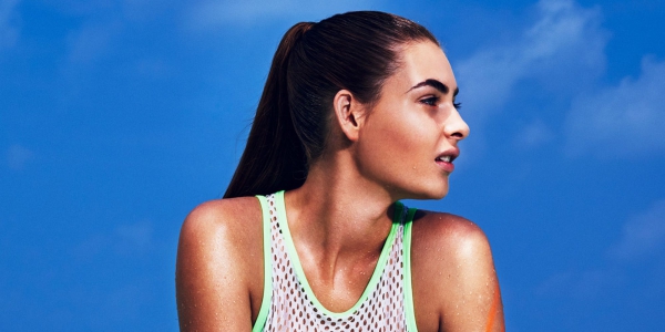 maquillage à la plage perles d’eau