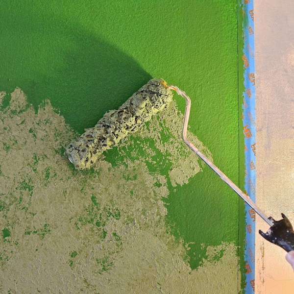 technique peinture à l'éponge couleurs contrastantes