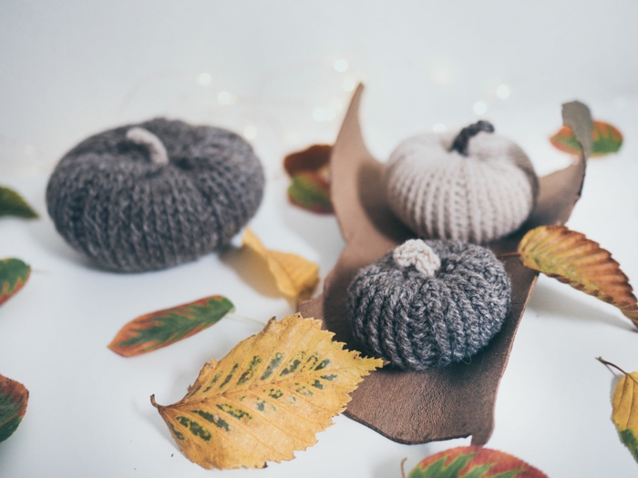activités manuelles automne déco à tricoter