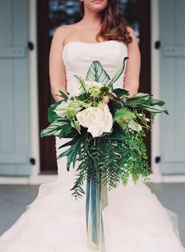 bouquet de mariée automnal gardenia verdure