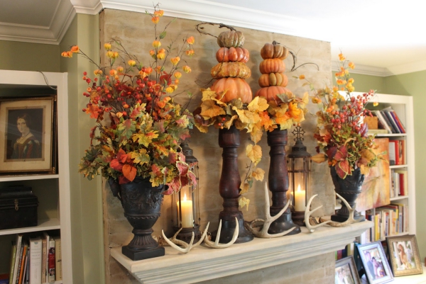 décoration d’automne fait maison vases énormes