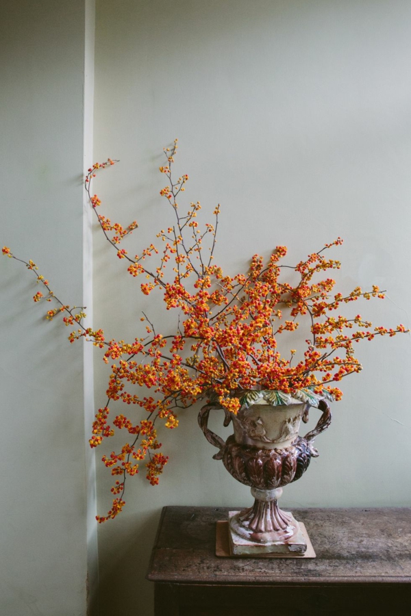 décoration florale d'automne baies de rowan