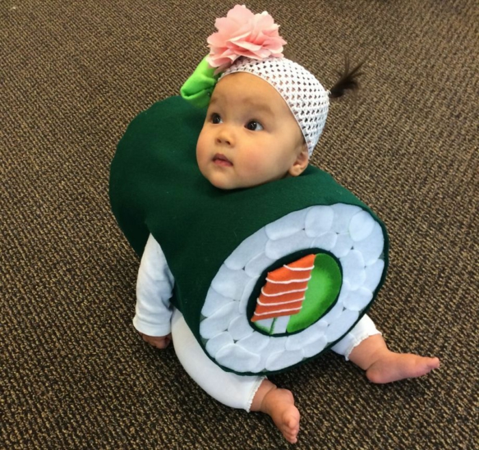 déguisement halloween bébé costume sushi
