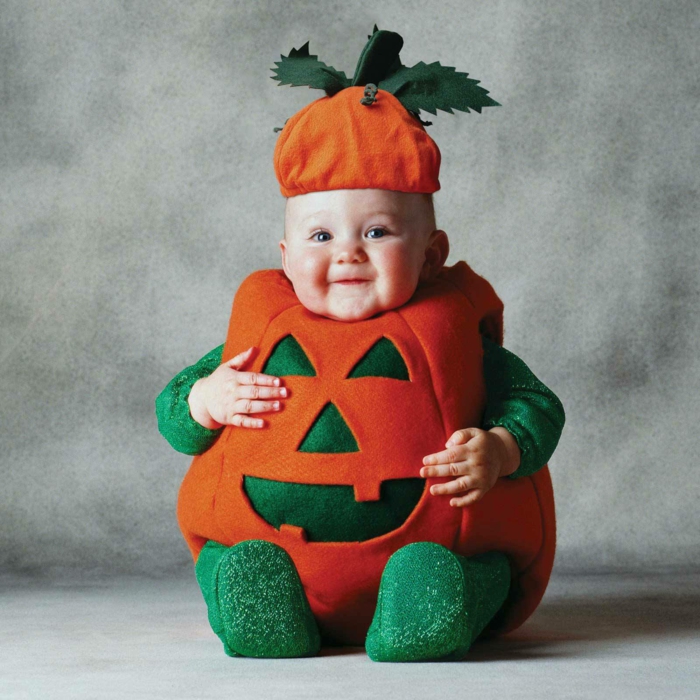 joli déguisement halloween bébé citrouille
