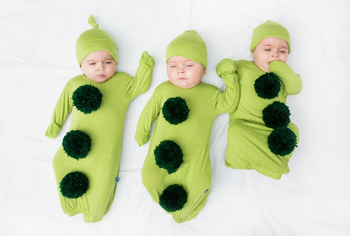 pois verts idée de déguisement halloween bébé
