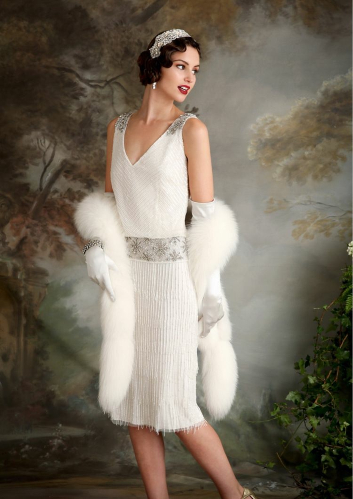 robe blanche déguisement années 20