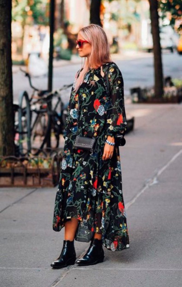 robe élégante automne 2019 bottines vintage