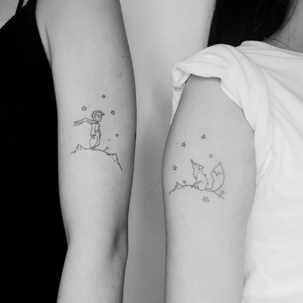 tatouage complémentaire mère et fille le petit prince