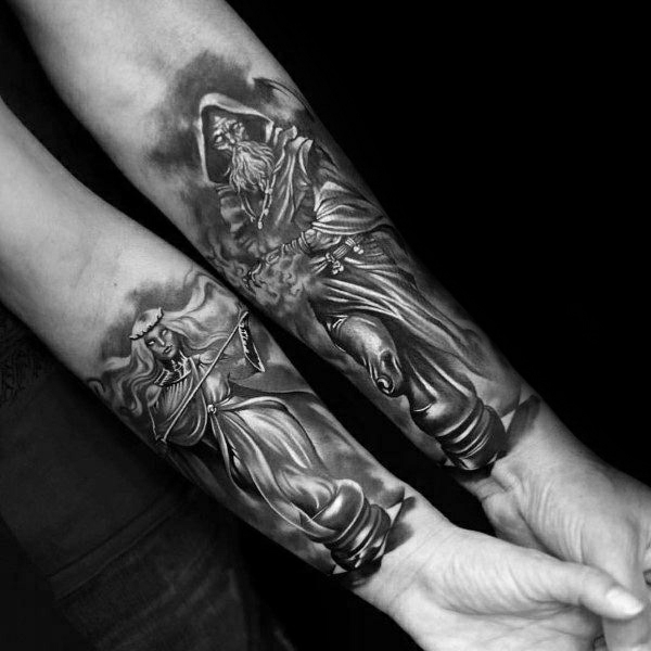 tatouage complémentaire pour couple motifs scandinaves