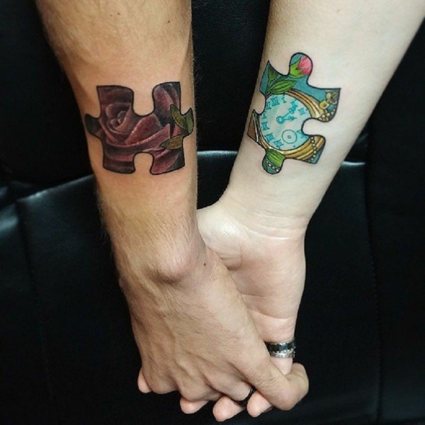 tatouage complémentaire puzzle pour couple