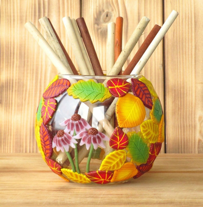 vase style automne idée activités manuelles automne
