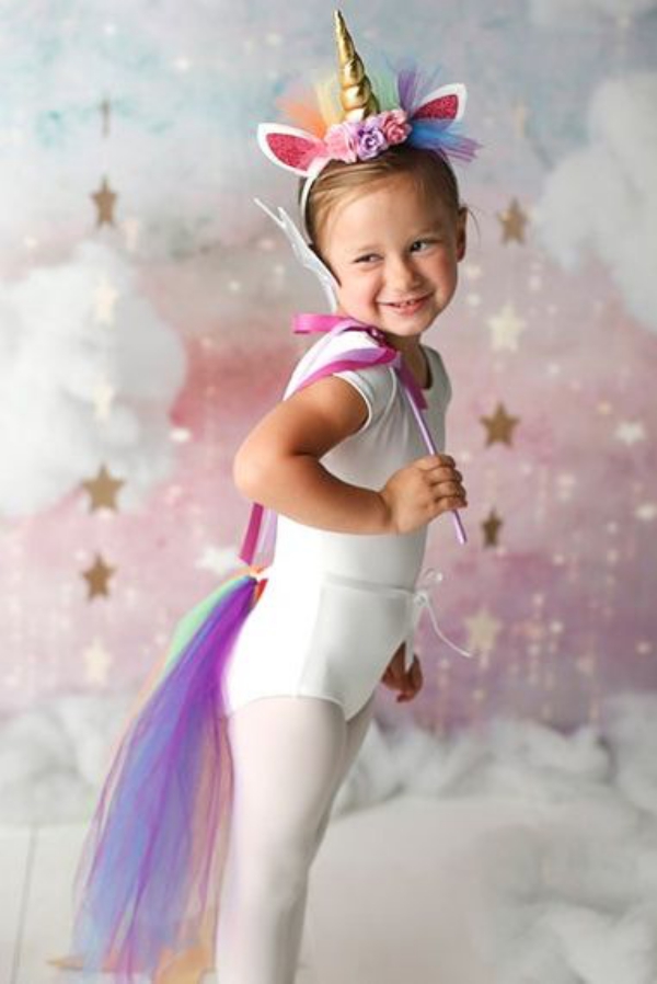Jupe Tutu en Ruban Bandeau Licorne,Costume Licorne pour Carnaval Fête Anniversaire Cadeaux pour Filles Hifot Deguisement Licorne Fille Princess Enfant