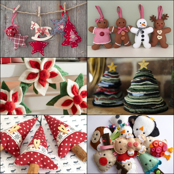idée de décoration de Noël à fabriquer soi-même à partir de textile