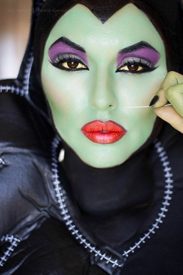 déguisement maléfique maquillage visage vert