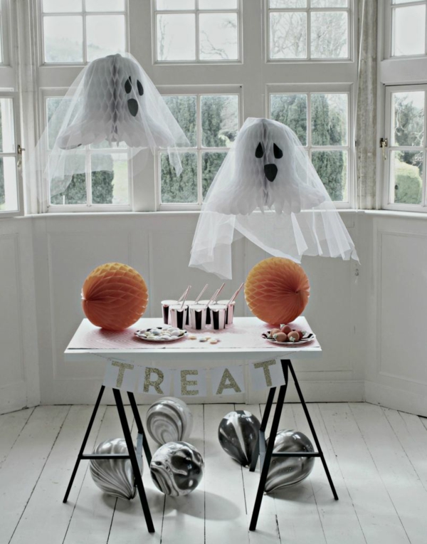 fabriquer un fantôme pour halloween lanterne de papier