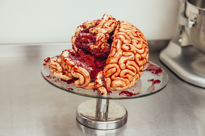 dessert délicieux gâteau halloween cerveau