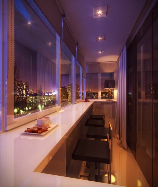 idée aménagement balcon fermé ambiance de luxe