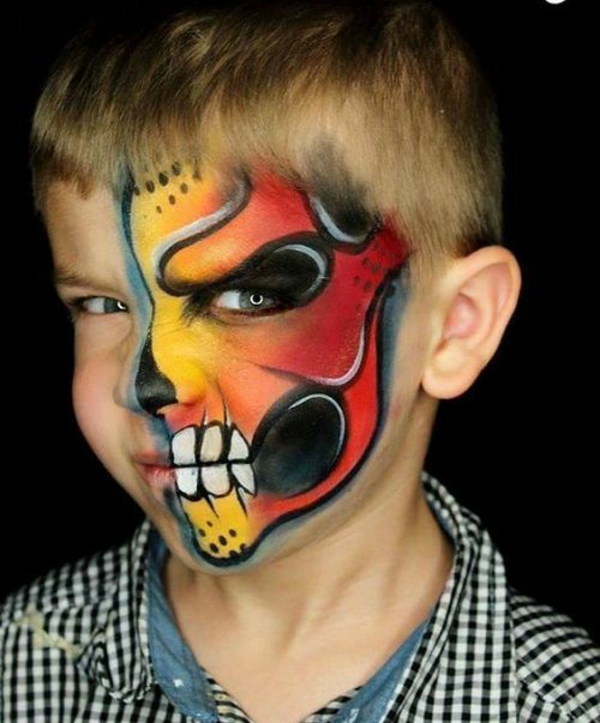 maquillage halloween enfant squelette