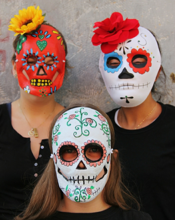 masque halloween à fabriquer vous-même crâne mexicain