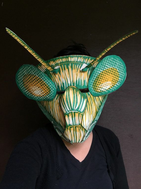 masque halloween à fabriquer vous-même insecte