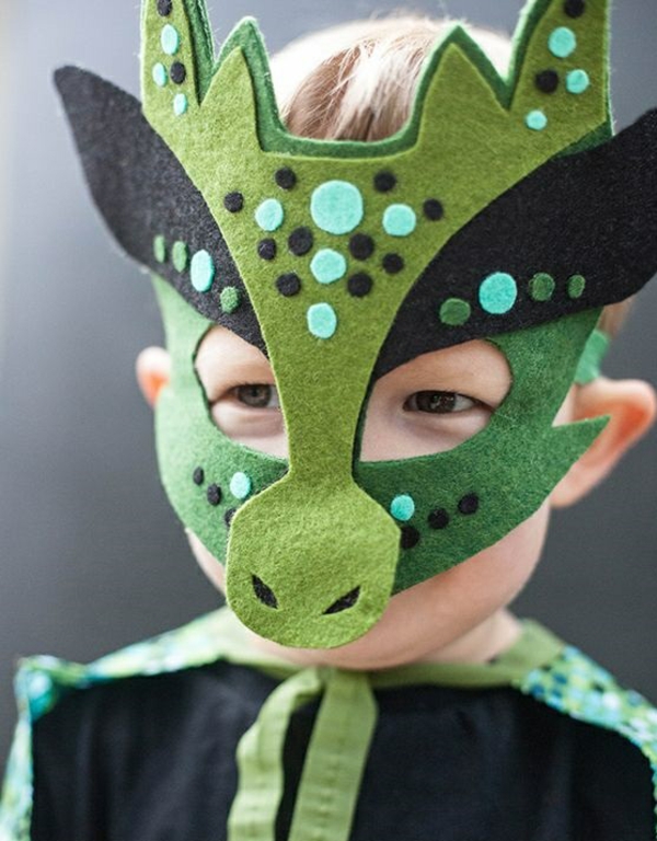 masque halloween à fabriquer vous-même pour enfant dragon
