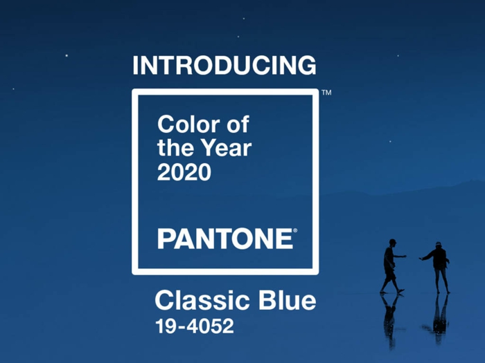 classic blue couleur pantone année 2020