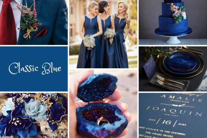 couleur thème de mariage classic blue couleur pantone 2020