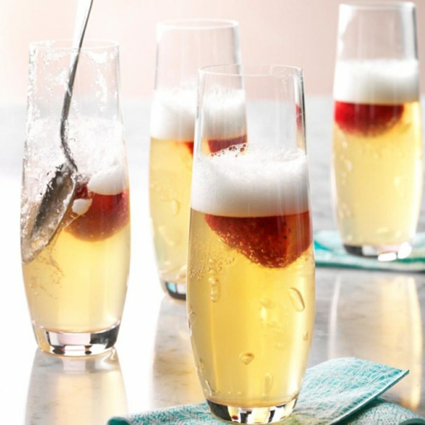 idée repas nouvel an Dessert gelé au champagne 