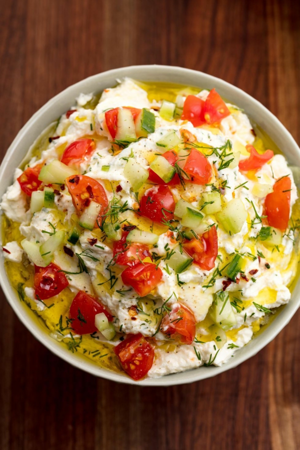 idée repas nouvel an Salade grèque au fromage feta