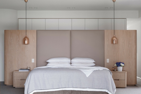 tendances chambre 2020 mobilier en bois massif tête de lit rembourré