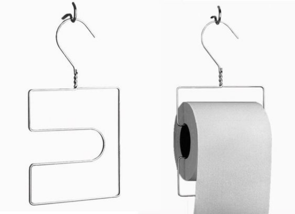 comment réutiliser un cintre métallique diy dérouleur à papier toilette