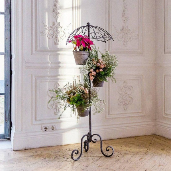 stand de fleurs à l'intérieur vintage romantique 