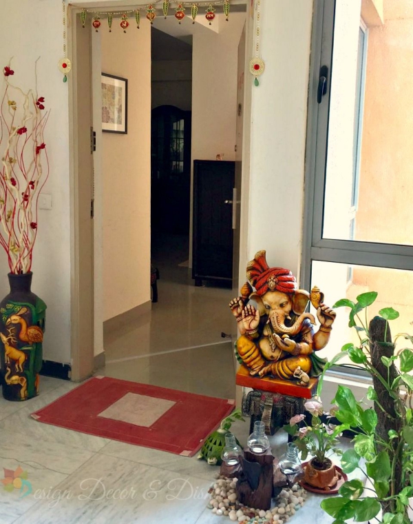 décoration d’entrée de maison décor indien 