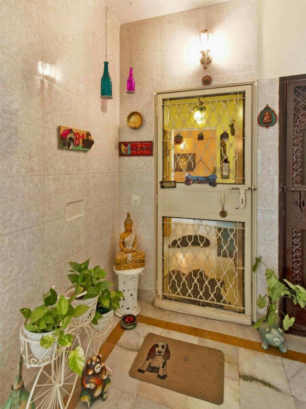 décoration d’entrée de maison esprit indien 
