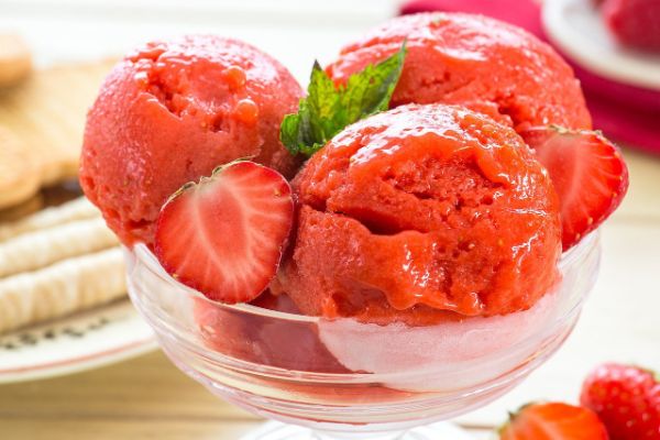 recette sorbet à la fraise